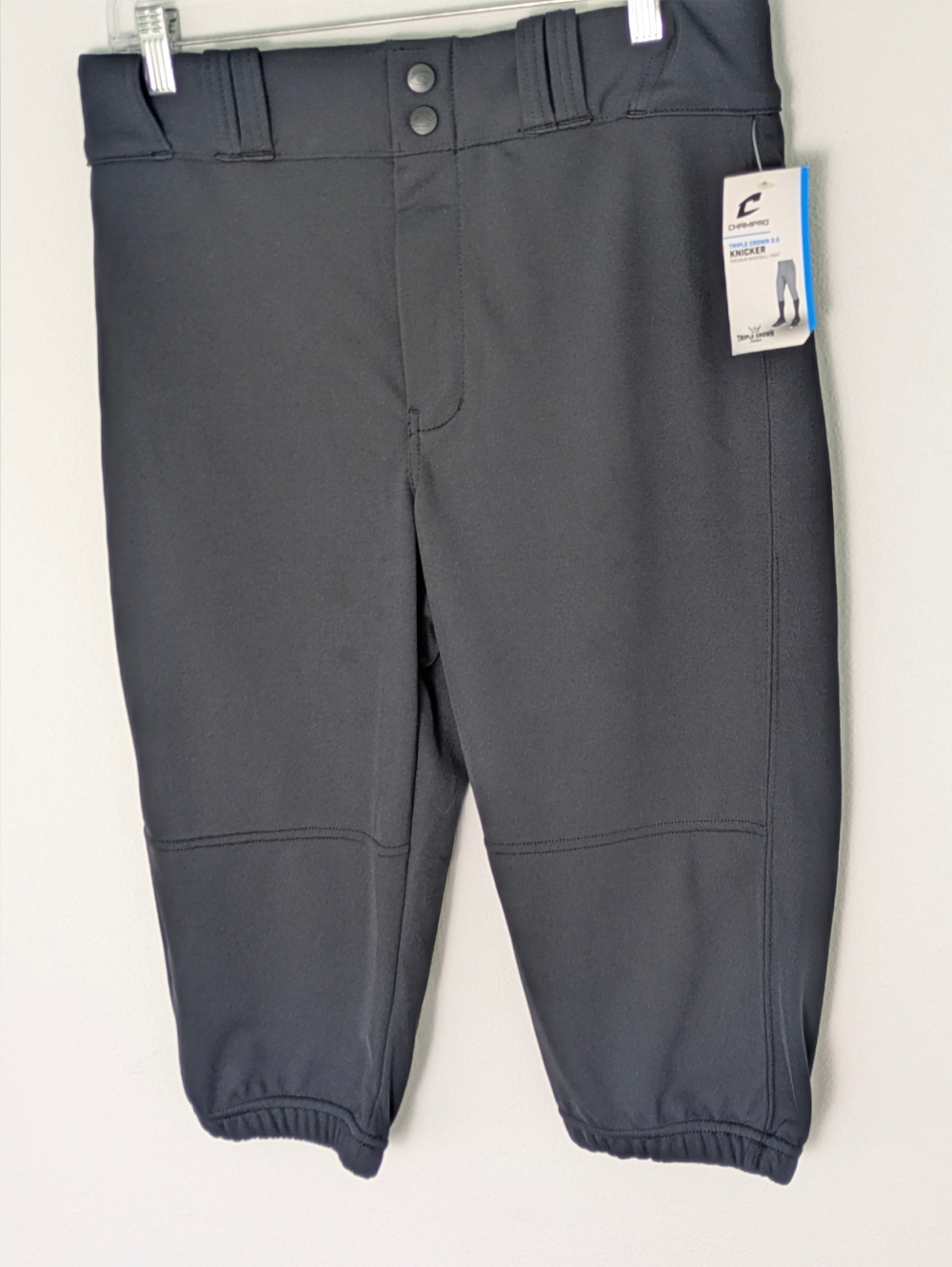 Champro Men Triple Crown 2.0 Knicker Baseball Capri Pants Black Sz M 32-34" New